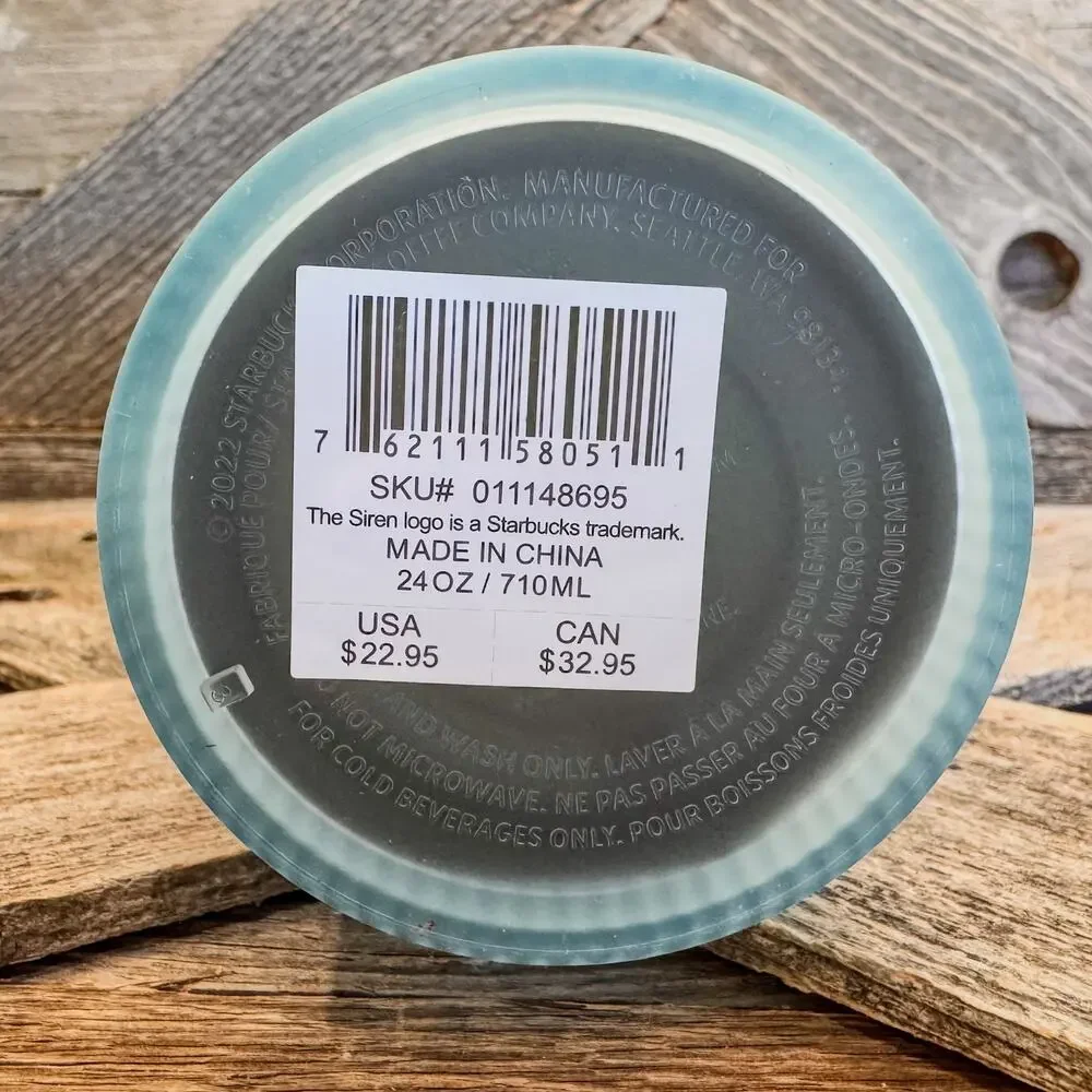 NEW Starbucks Spring 2024 Anniversary Shell Soft Touch Mint Green/Teal, 24 fl oz